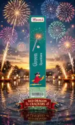 15 CM GREEN SPARKLERS